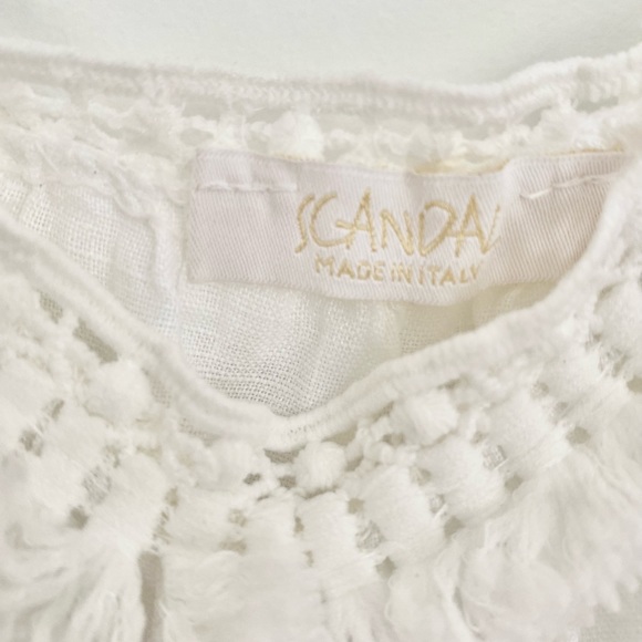 Scandal 100% linen White Dress Size L - Picture 4 of 6